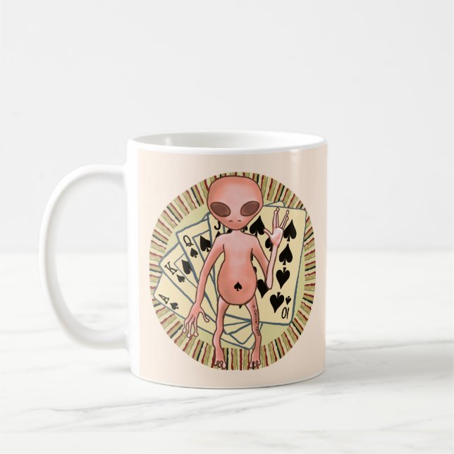 Alien Poker Kaffemugg (Vänster)