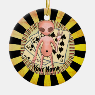 Alien Poker-ornament Julgransprydnad Keramik