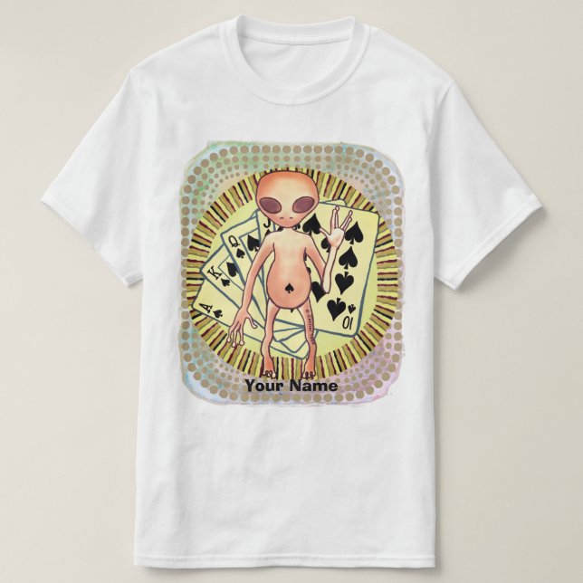 Alien Poker T-Shirt (Design framsida)