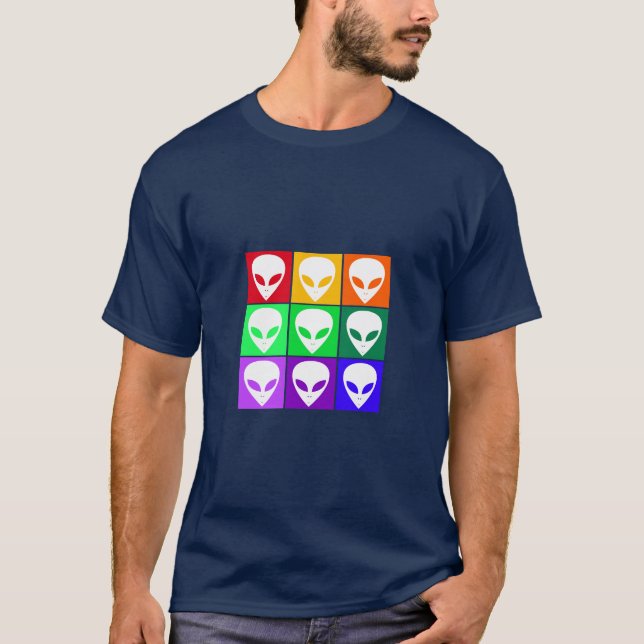 Alien Pop Art T Shirt (Framsida)