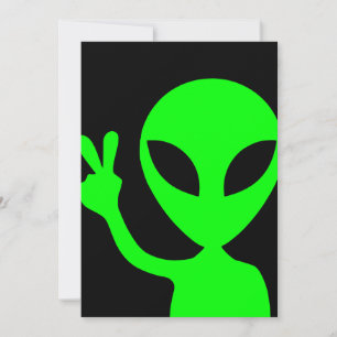 Alien Porträtt Inbjudningar