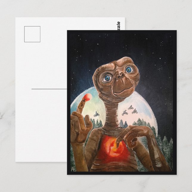 Alien Porträtt Painting av Alfred Fox Collectable Vykort (Fram/baksida)