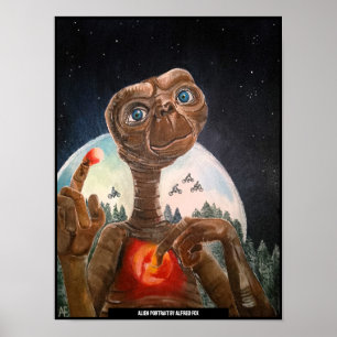 Alien Porträtt Painting av Alfred Fox Poster