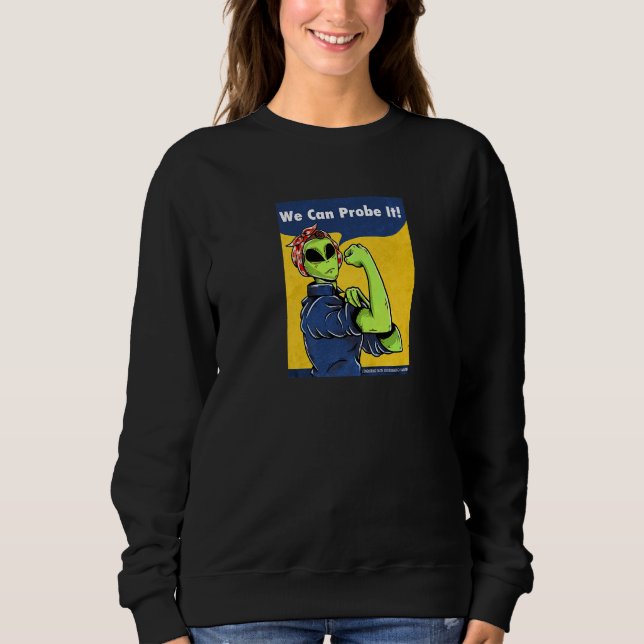Alien Propaganda Rosie Riveter Alien Space Par T Shirt (Framsida)