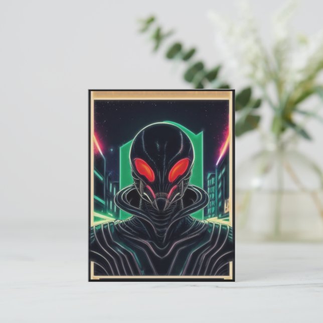 Alien Raven 05 Vykort (Stående Fram)