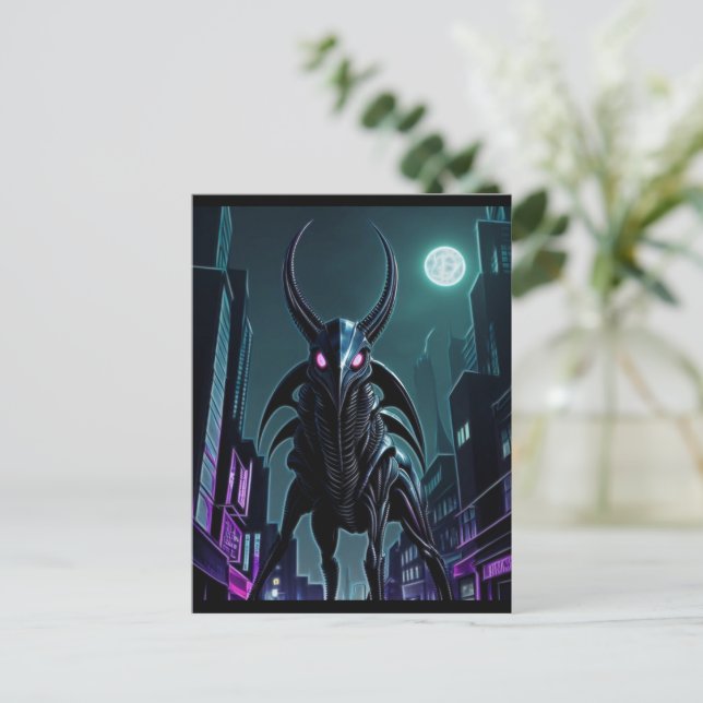 Alien Raven 06 Vykort (Stående Fram)