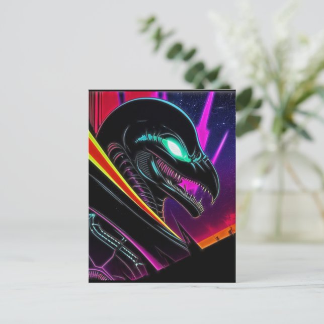 Alien Raven 07 Vykort (Stående Fram)