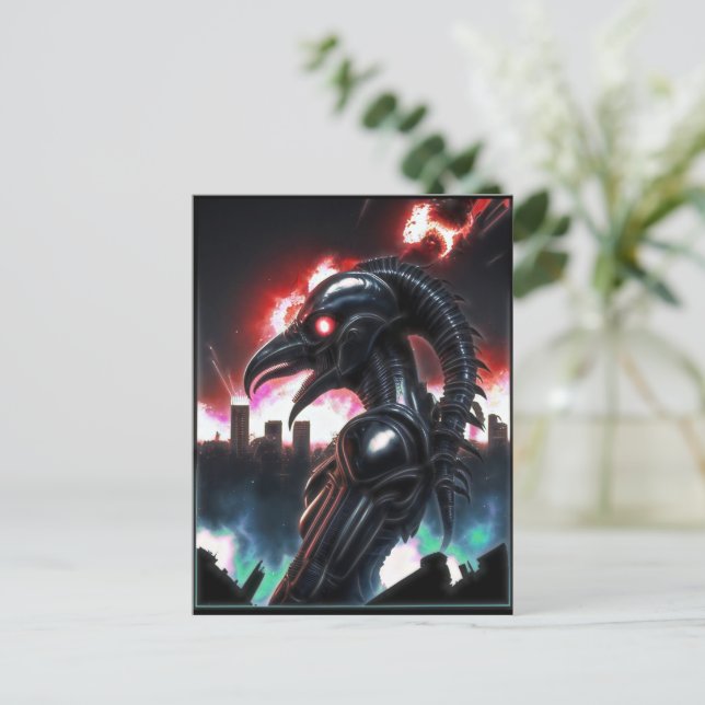 Alien Raven 12 Vykort (Stående Fram)