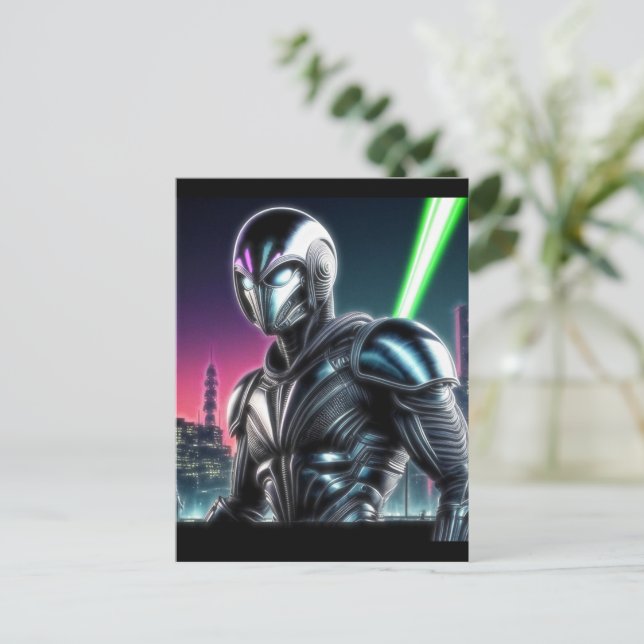 Alien Raven 21 Vykort (Stående Fram)