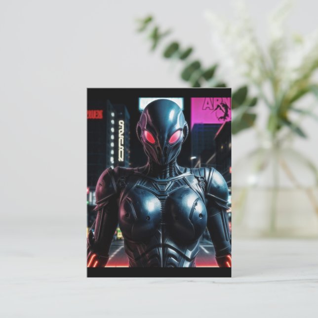 Alien Raven 25 Vykort (Stående Fram)