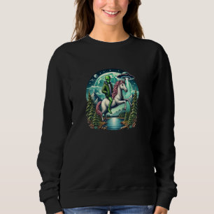 Alien Riding Unicorn UFO T Shirt