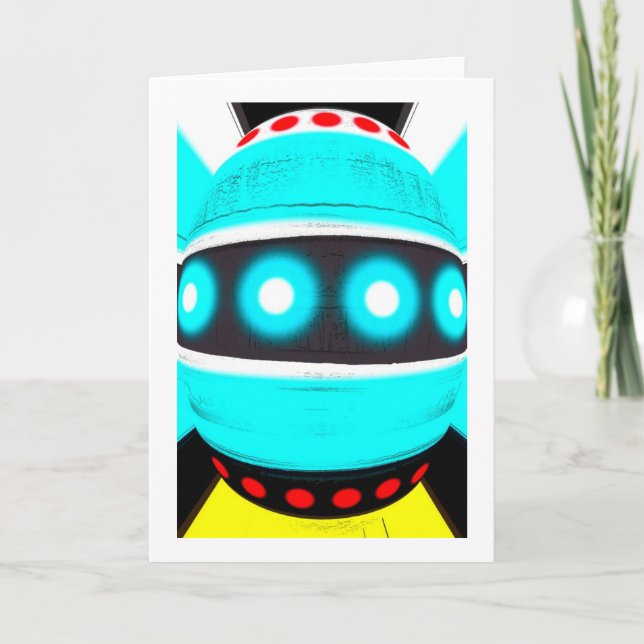 Alien robot helgkort (Framsida)