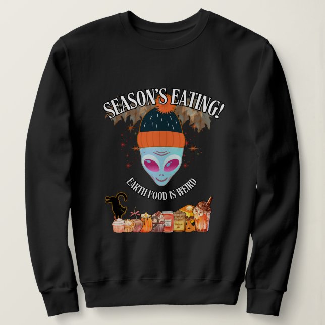👽 Alien Rolig Thanksgiving-skjorta T Shirt (Design framsida)