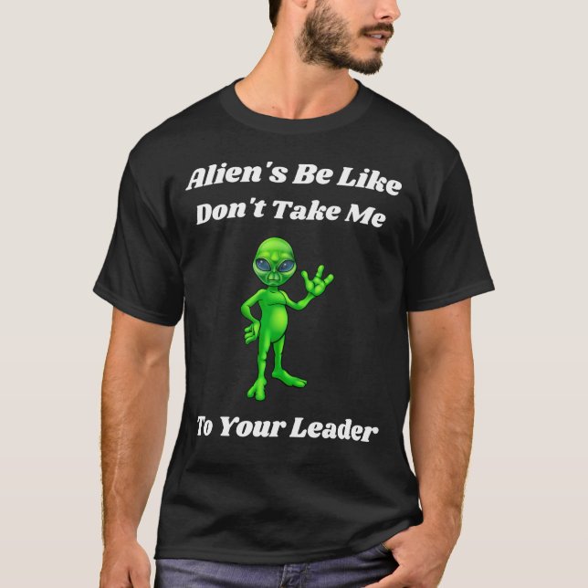 Alien Roligt T-shirt (Framsida)