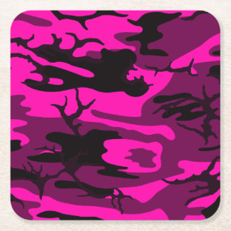 Alien Rosa Camo Underlägg Papper Kvadrat