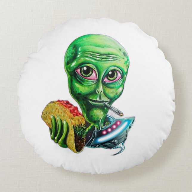 Alien Rund Kudde (Framsidan)