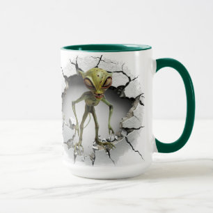 Alien rymde från en mur mugg