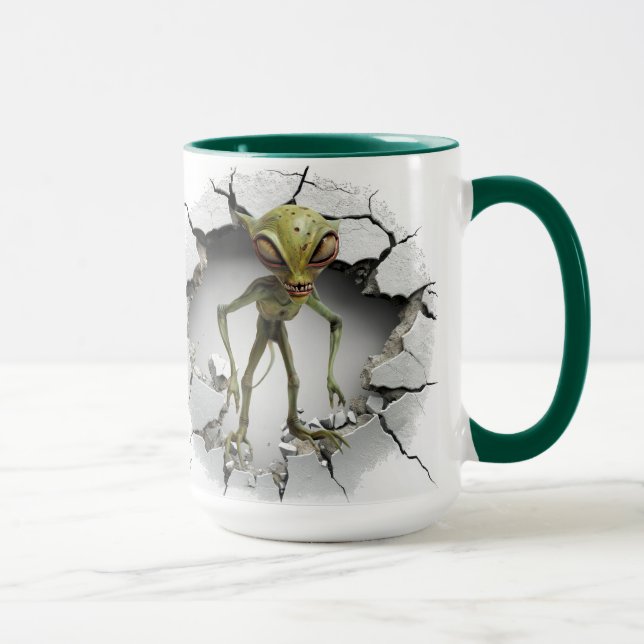 Alien rymde från en mur mugg (Höger)