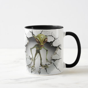 Alien rymde från en mur mugg