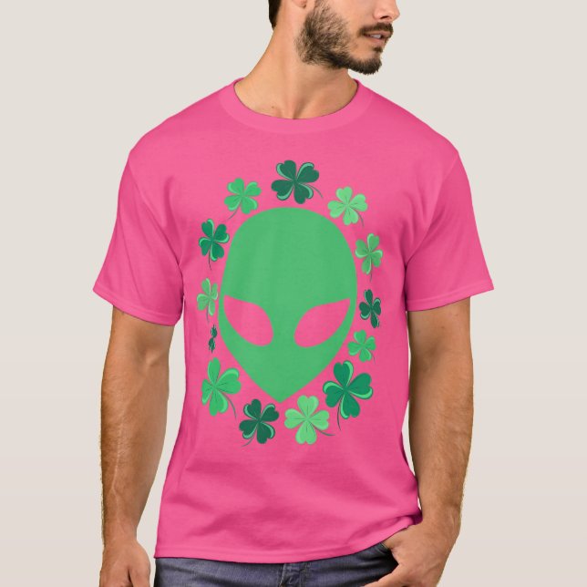 Alien Saint patrick's day T Shirt (Framsida)