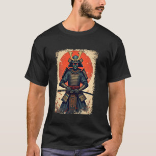 Alien Samurai T-shirt Japansk Sci-Fi Design Kläder