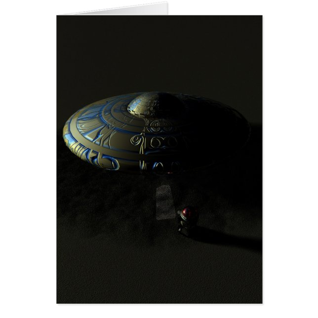 Alien Sand Card Hälsningskort (Framsidan)