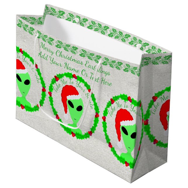 Alien Santa Holly WGM Stor Geek Humor (Framsidan Vinklad)