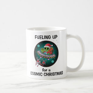 Alien Santa in UFO Kaffemugg