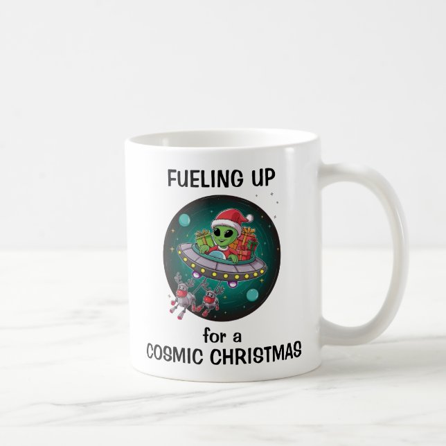 Alien Santa in UFO Kaffemugg (Höger)