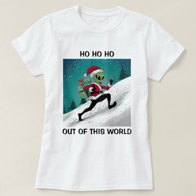 Alien Santa T Shirt (Design framsida)