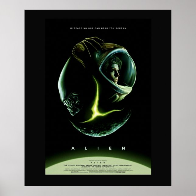 Alien sci om skräckfilmMovie Fläkt Art Gift Memora Poster (Framsidan)
