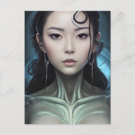Alien Scifi Woman Vykort