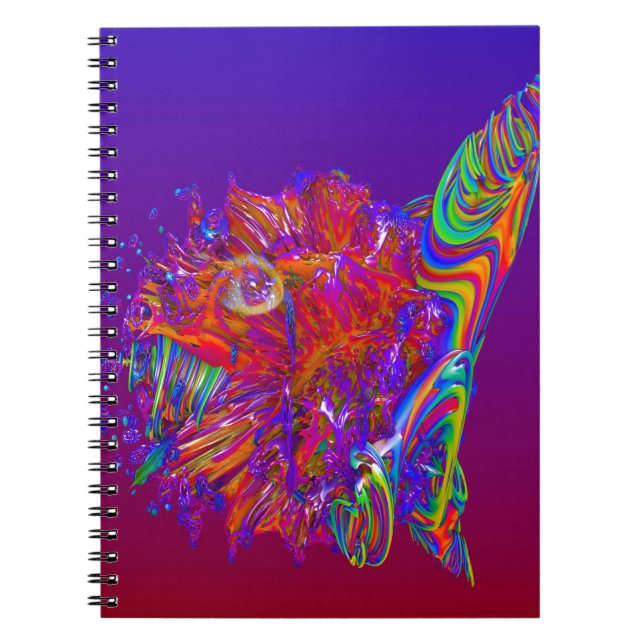Alien Sea Creature Anteckningsbok Med Spiral (Framsidan)