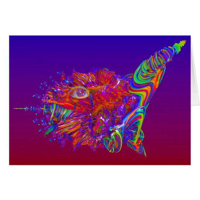 Alien Sea Creature Hälsningskort (Framsidan Horizontal)