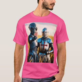 Alien Selfie med Mallar Knight T Shirt