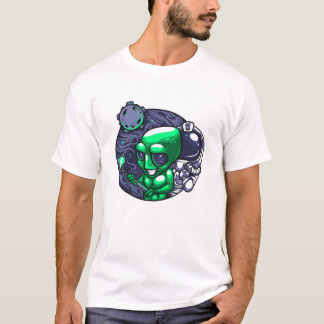 Alien Selfie Snap för Astronomer Teacher Space Flä T Shirt