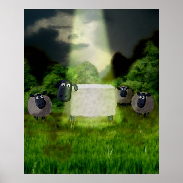 Alien Sheep Experiment Poster (Framsidan)
