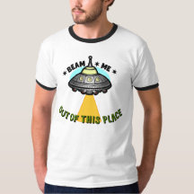 Alien Ship Beam Mäns Basic Ringer T-Shirt