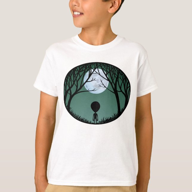Alien Shirt Barn Alien Sweatshirtss Barn ET Shirt Tee (Framsida)