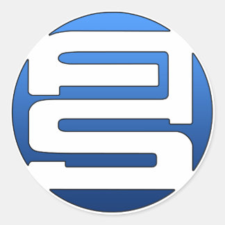 Alien Shores Logotyp Sticker Runt Klistermärke