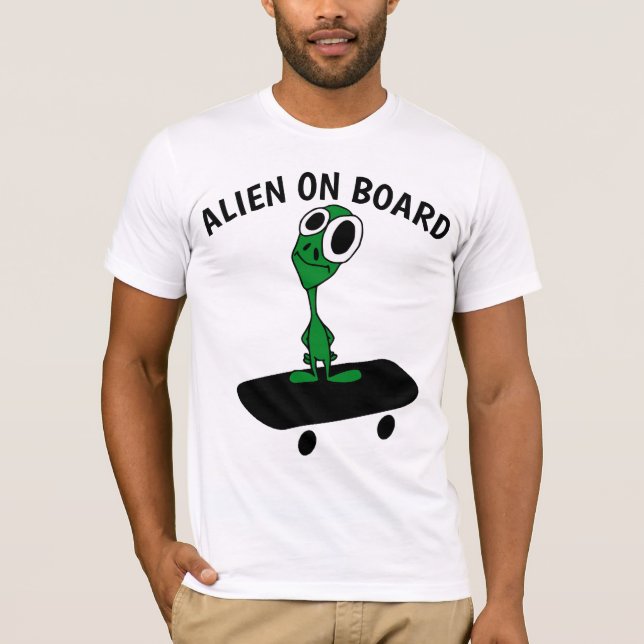 ALIEN SKATEBOARDING T-Shirts (Framsida)