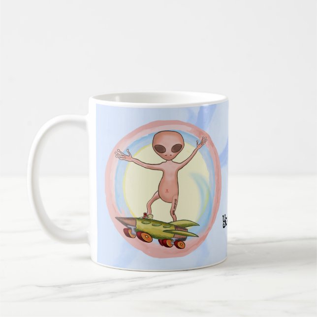 Alien Skater Kaffemugg (Vänster)