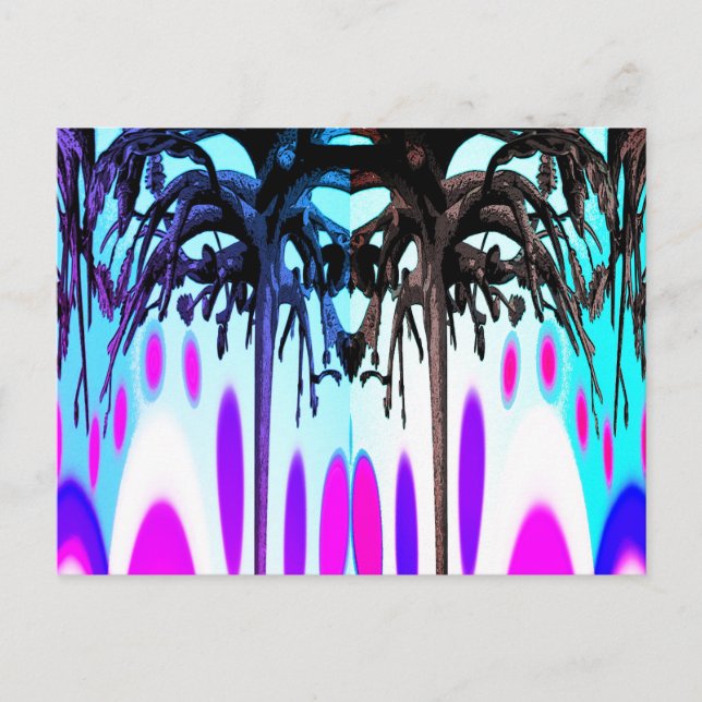 Alien-skogskonst Vykort (Framsida)
