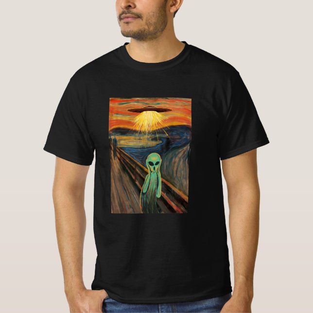 Alien Skrämmålning T Shirt (Framsida)