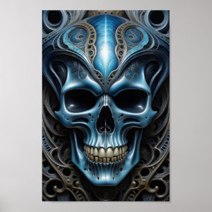 Alien Skull - 005 - Nattvision - Fantasy Art Poster