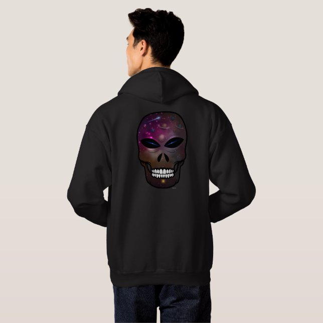 Alien Skull Manar Fantasy Creature Hoodie (Hel baksida)