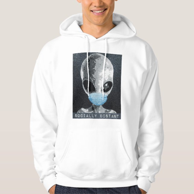 Alien Socially Distant Hoodie (Framsida)