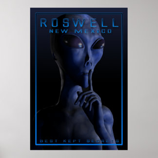 Alien, som är UFO, Roswell, mysterium, mötes, ab. Poster