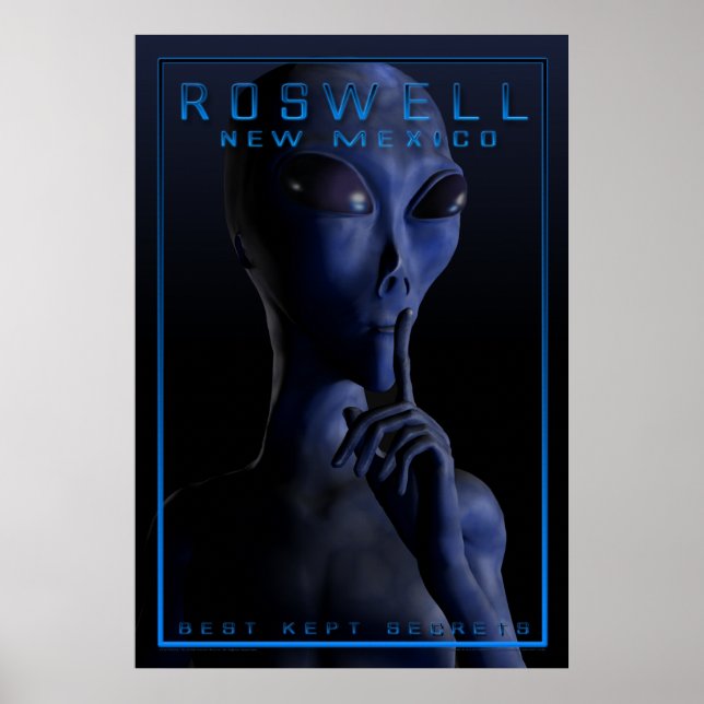 Alien, som är UFO, Roswell, mysterium, mötes, ab. Poster (Framsidan)