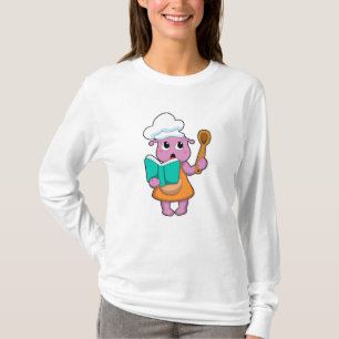 Alien som Cook med Cookbook T Shirt